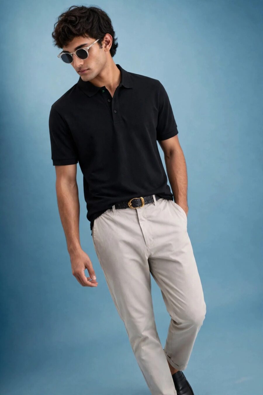 Men's Premium Cotton Polo T-Shirt Black