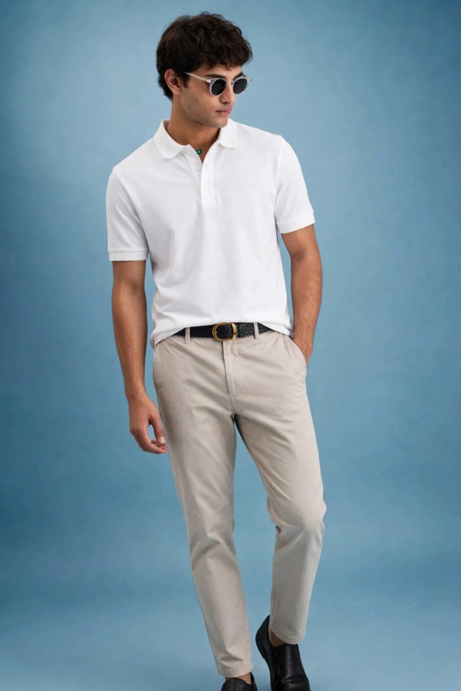 Men's Premium Cotton Polo T-Shirt White4